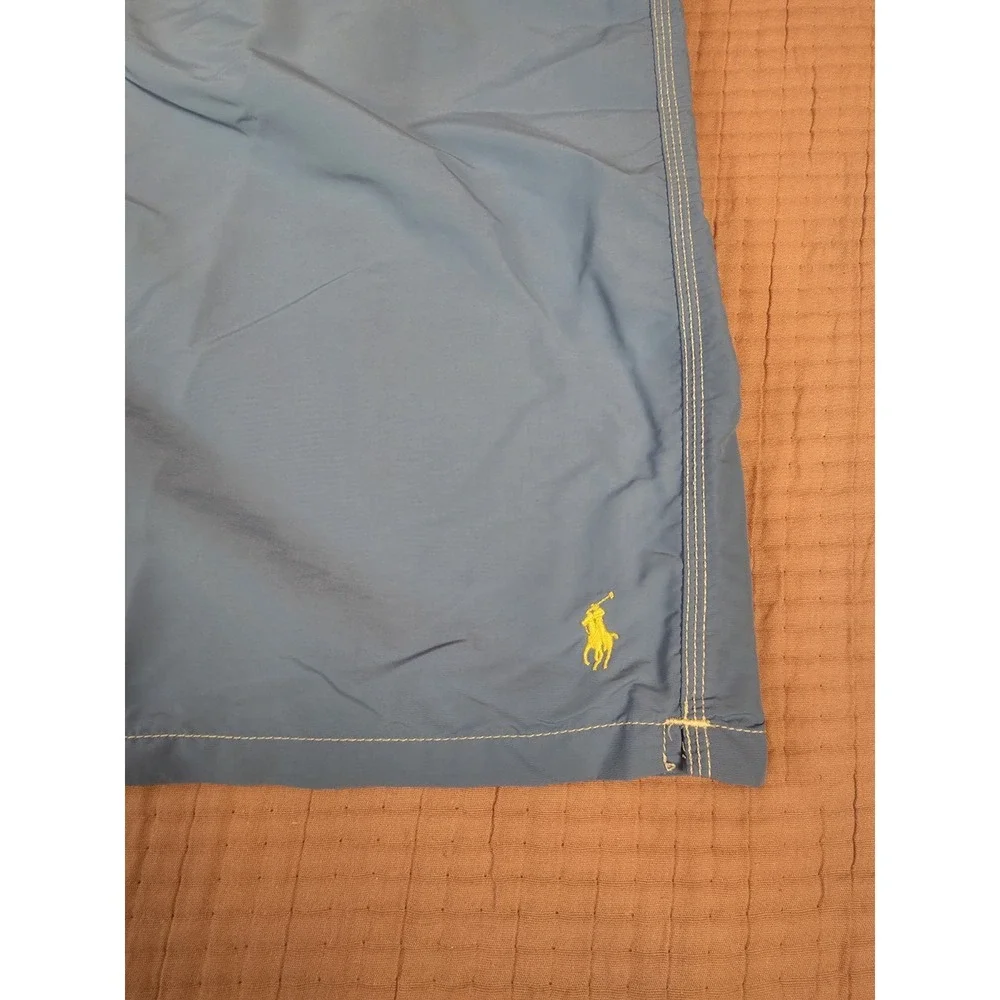 Polo Ralph Lauren Mesh Lined Swim Trunks Mens 3XB Blue Shorts Yellow Pony Beach